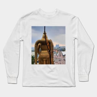 Lord Murugan in backside view at Batu Caves Long Sleeve T-Shirt